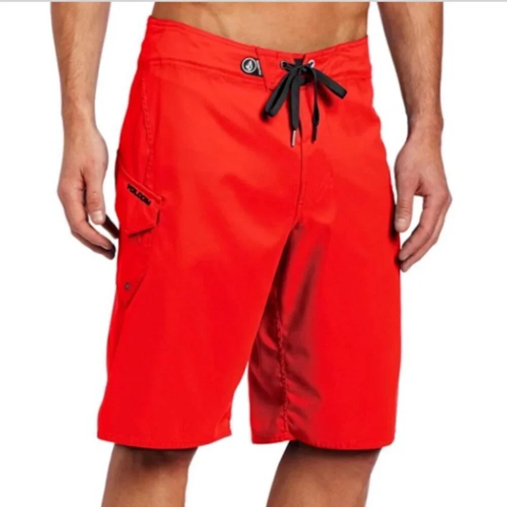 Volcom Board Shorts Swim Trunks Mens 30 Red #100P‎